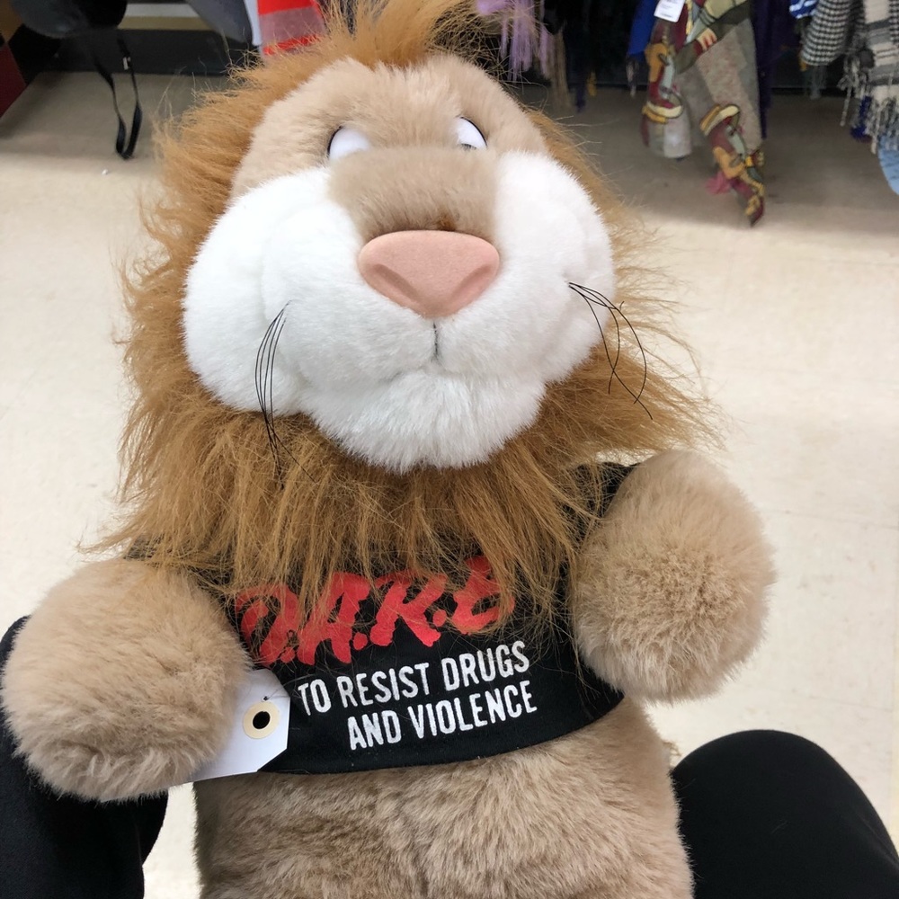 Vintage 1999 D.A.R.E Lion Mascot Plush